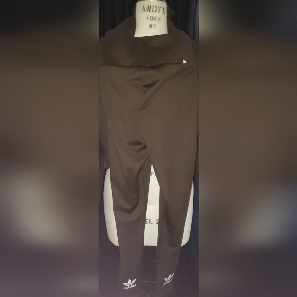 Addias chocolate brown logo on  back ankle size S